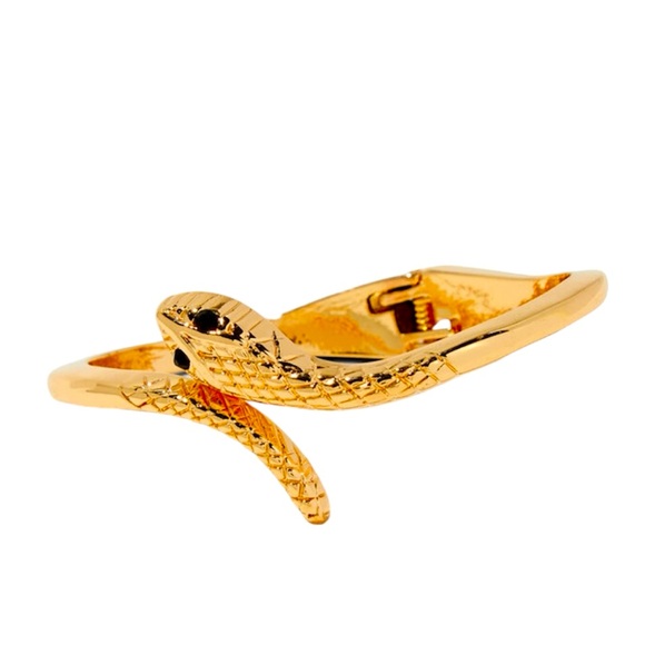 Gold-Tone Textured Snake Cuff Bracelet - NWT - Picture 1 of 2